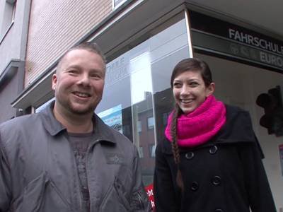 Deutsches Couple macht spontan bei einem Pornofilm Dreh mit